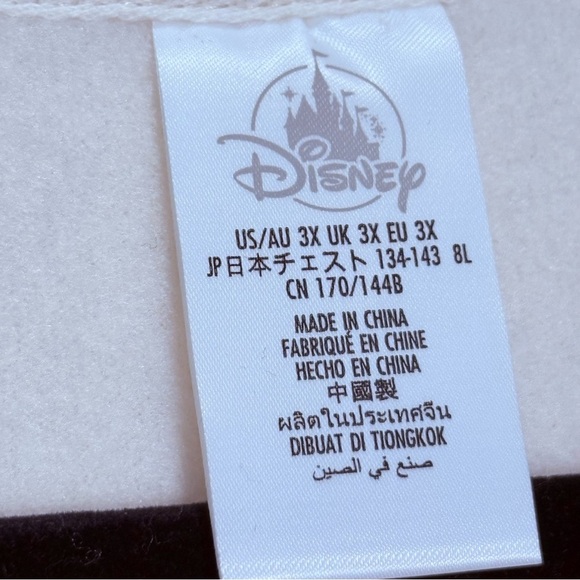 Disneyland Mickey Mouse Embroidered Quilted Pullover Cream Sweatshirt 3X NWT - Picture 4 of 6